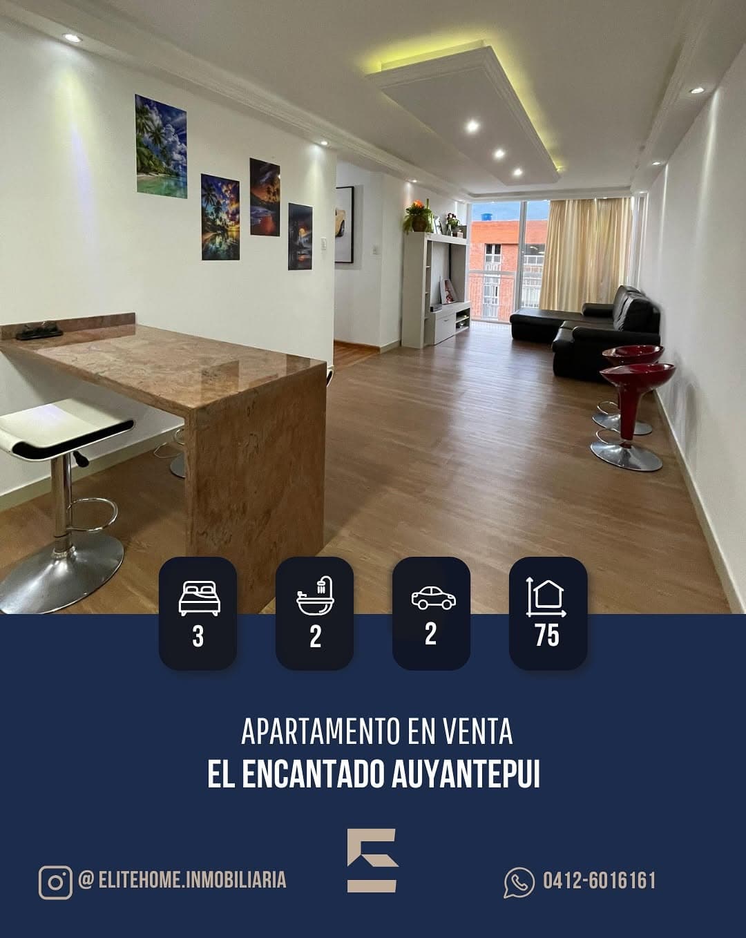 Apartamento en venta El Encantado Auyantepui, 75 m² - imagen 1