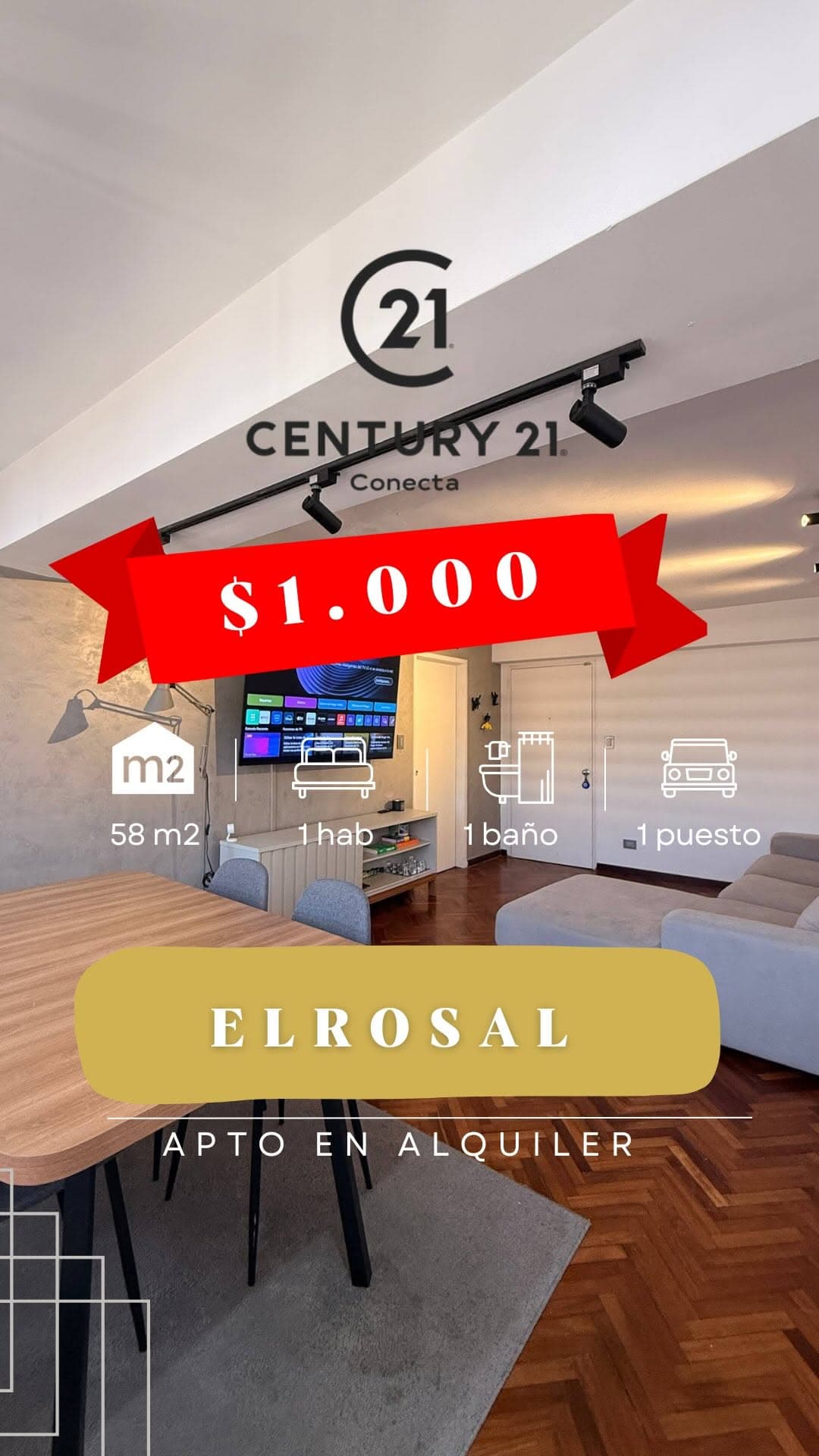 Apartamento 1H/1B en alquiler en El Rosal, Caracas - imagen 1
